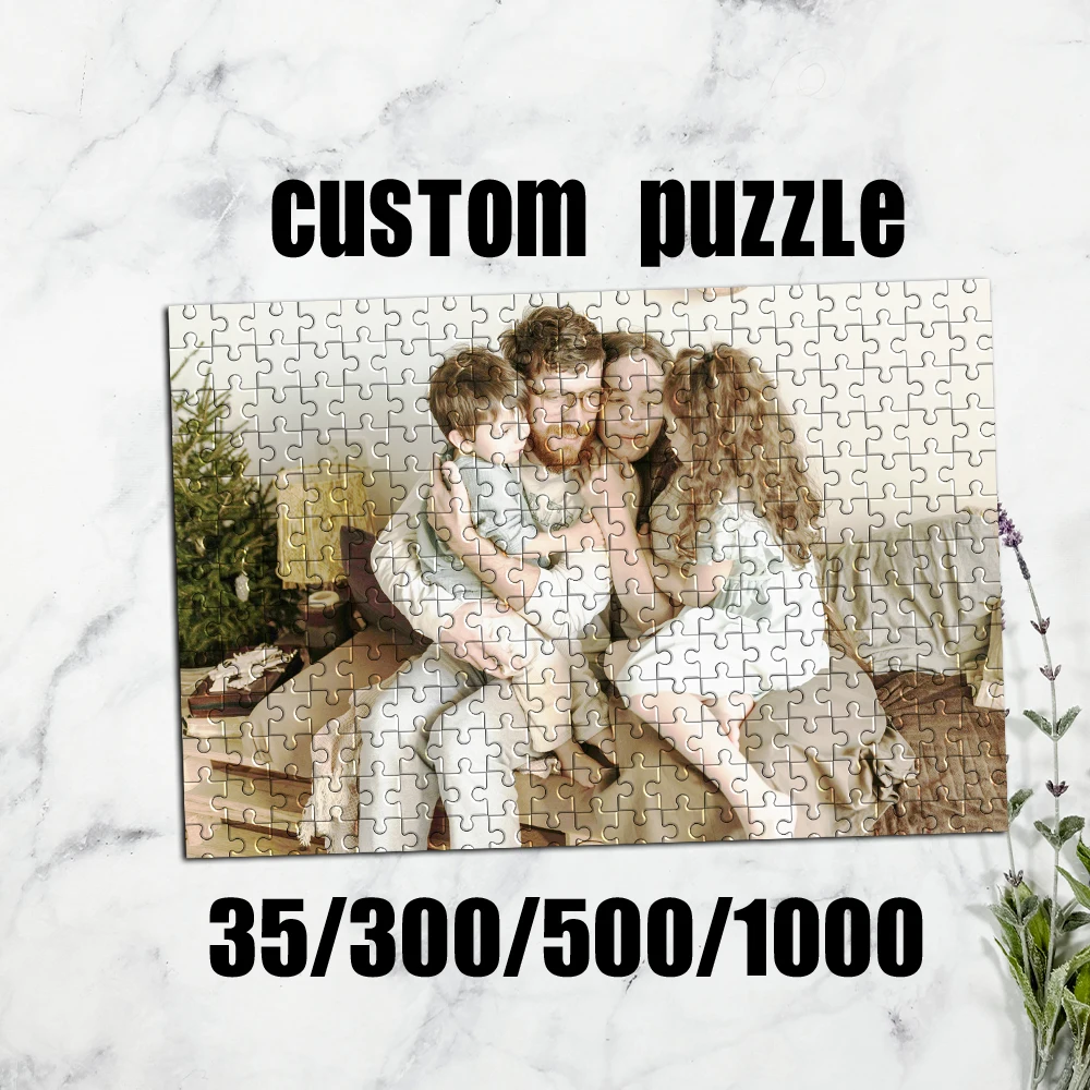 Personalized Custom Photo Puzzle Customize Family Custom Your Own Photo/Picture, Gift For Holiday Party, Wedding, Birthday, Vale
