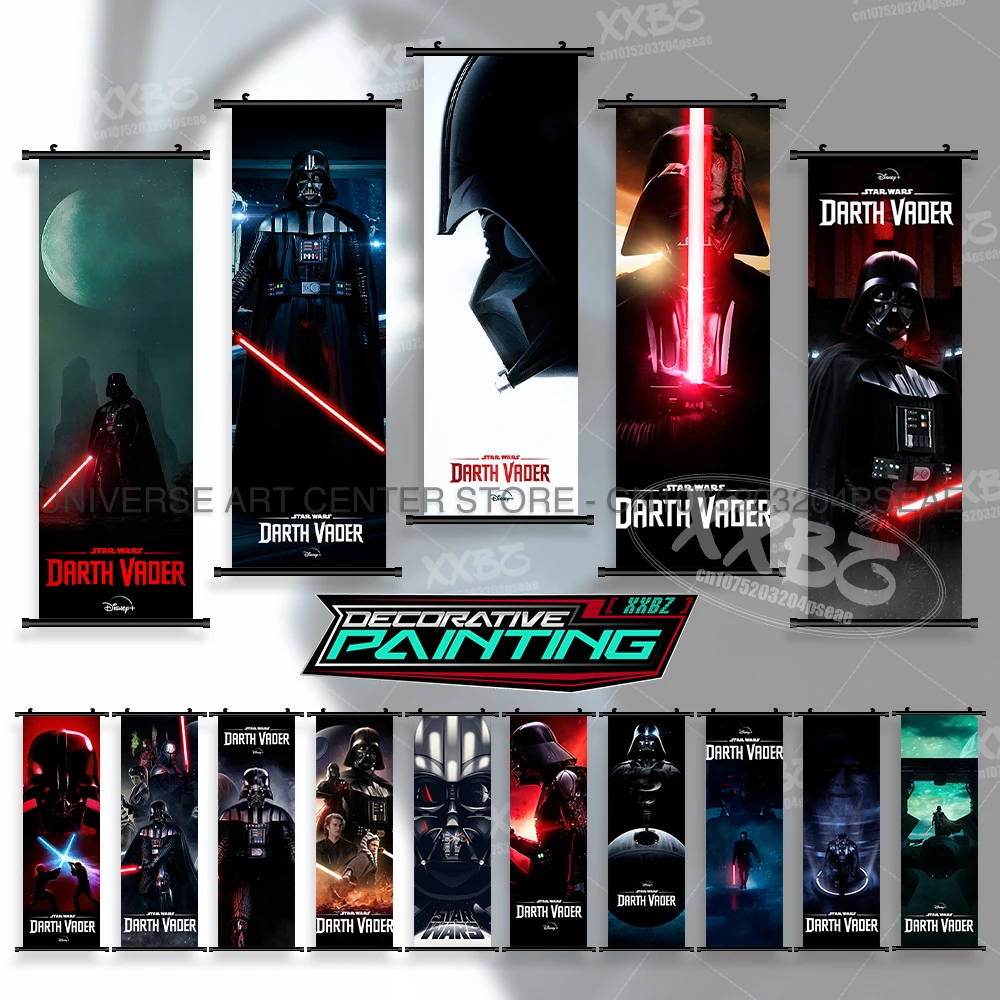 

Star Wars Scrolls Picture Movie Posters Anakin Skywalker Hanging Painting Darth Vader Wall Art Mural Home Decoration Wallpaper