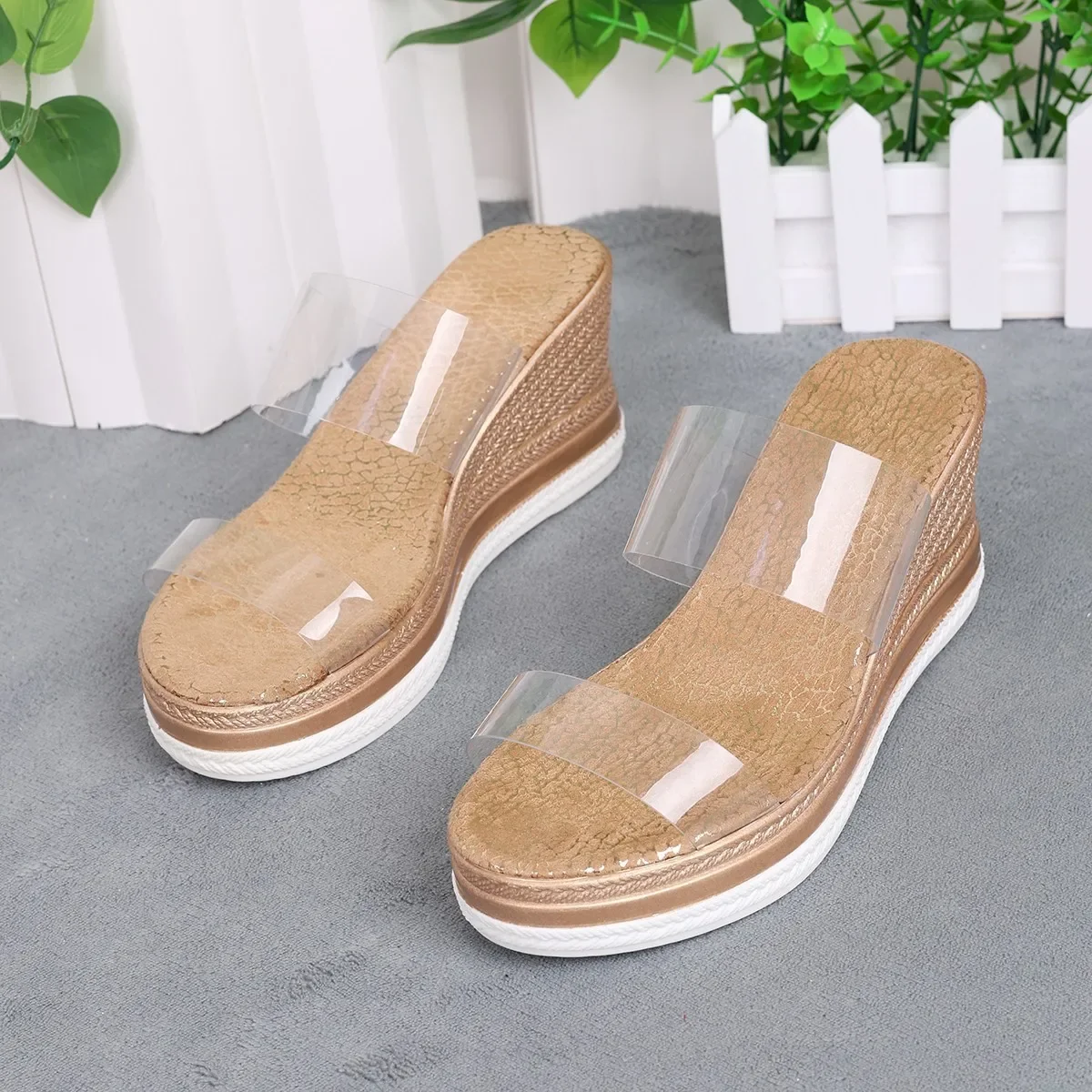 Shoes Low Rome Hoof Heels Fabric PVC Shoes Low Fabric Hoof Heels Rome