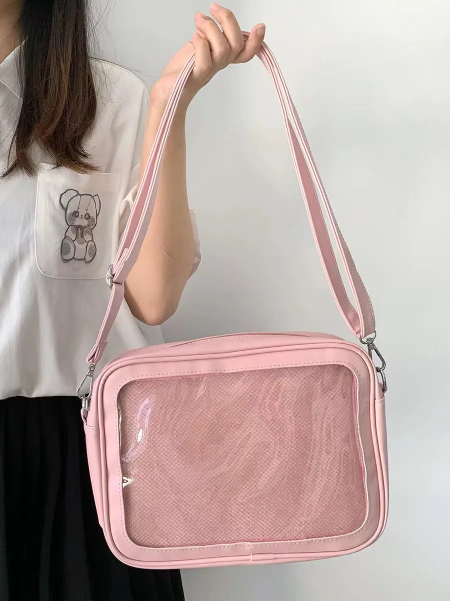 

Manzhan Cross Shoulder Pu Pain Bag Uniform Japanese Lolita Bar Chiguzi Display Single Shoulder Cross Shoulder Bag
