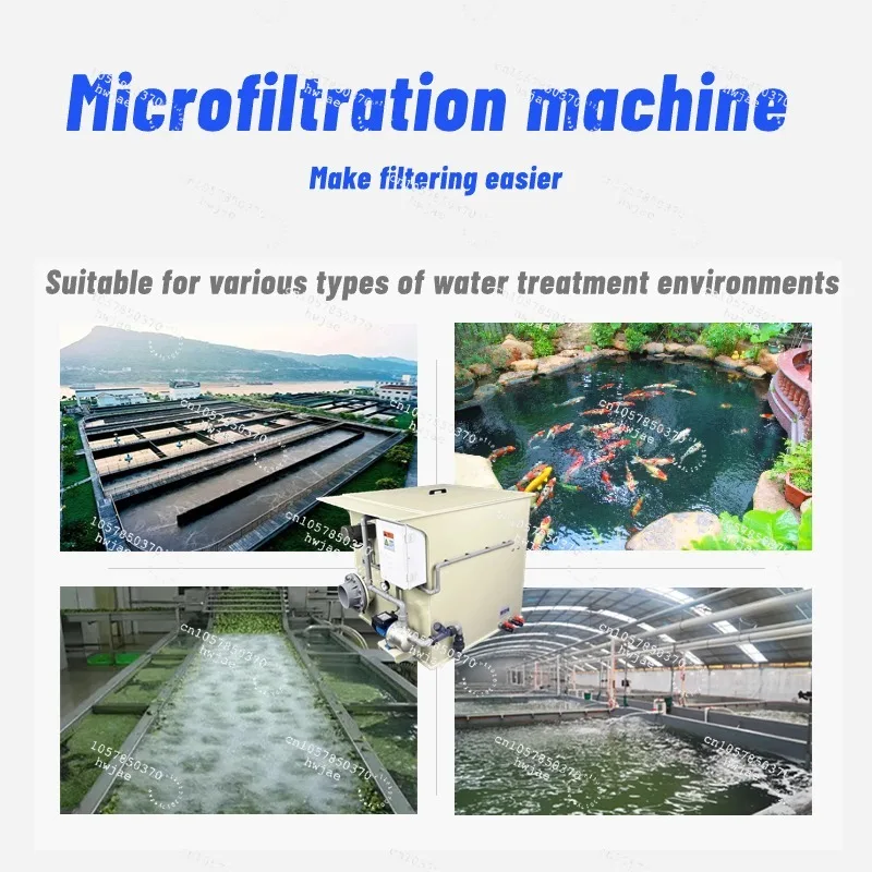 Fish Pond Water Treatment Machinery Micro Drum Filter Koi Pond Biological Filtration System Microfiltration Machine For Pond