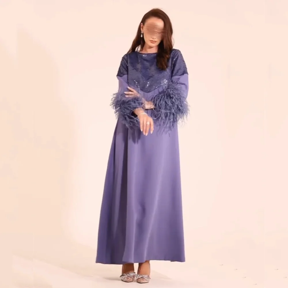 

Изысканное вечернее платье А-силуэта Grace Sparkle с пайетками и перьями, плиссированное, миди, на заказ, для особых случаев, для выпускного вечера и вечеринок