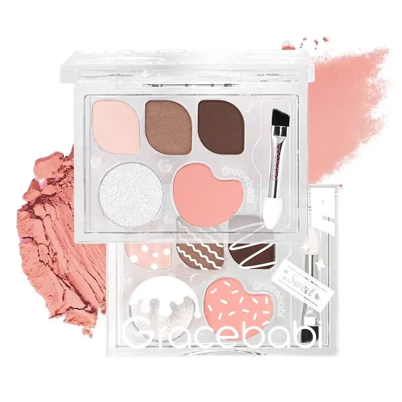 Heartbeat Bang Bang 5 colores máscara debajo de los ojos sombra de ojos de alto brillo maquillaje Natural principiantes de larga duración sin manchas