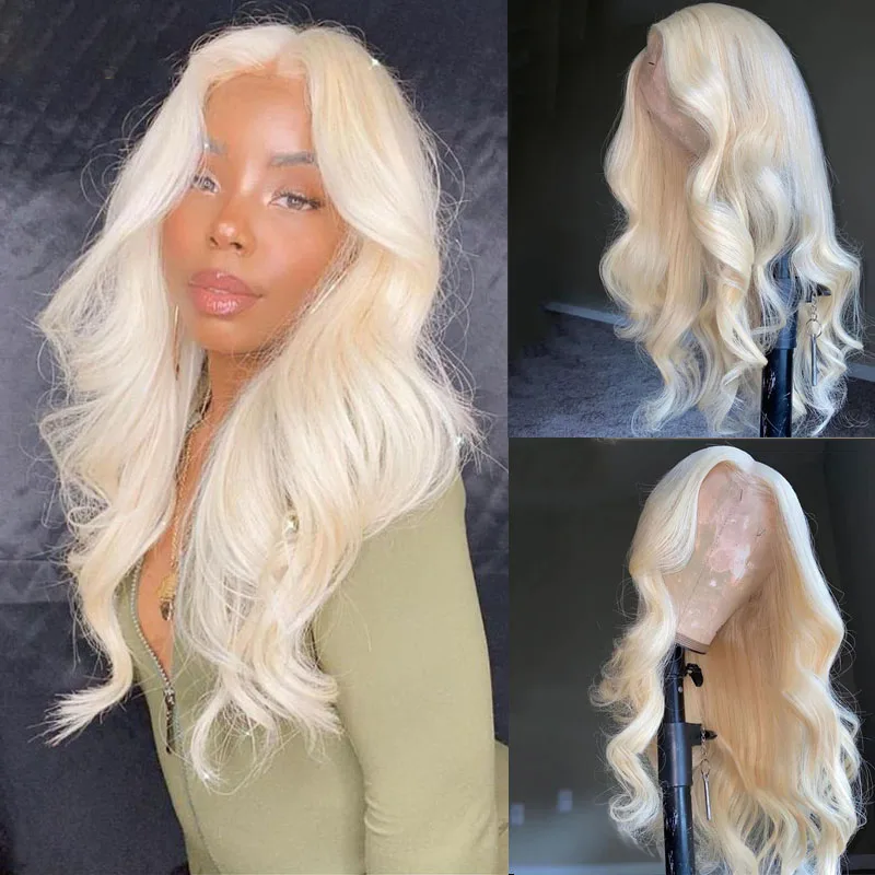 

Long Blonde 613 Glueless Soft 26“ 180Density Body Wave Lace Front Wig For Black Women BabyHair Preplucked Heat Resistant Daily