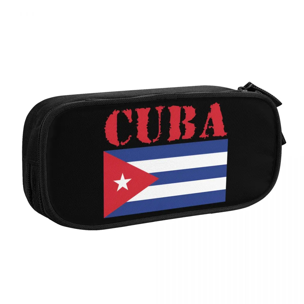 Custom Cuba Flag Kawaii Pencil Case Girls Boys Large Capacity Pencil Box Student School