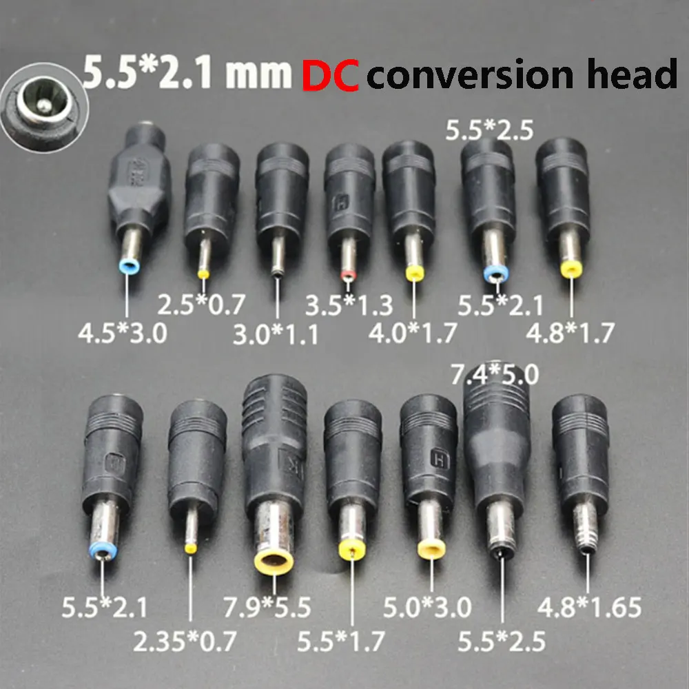 

1Pcs 5.5 x 2.1 mm female to 7.9 x 5.5 mm male DC adapter for laptop power plug adapter 5.5X2.1 female to 4.5 7.9 4.0 male