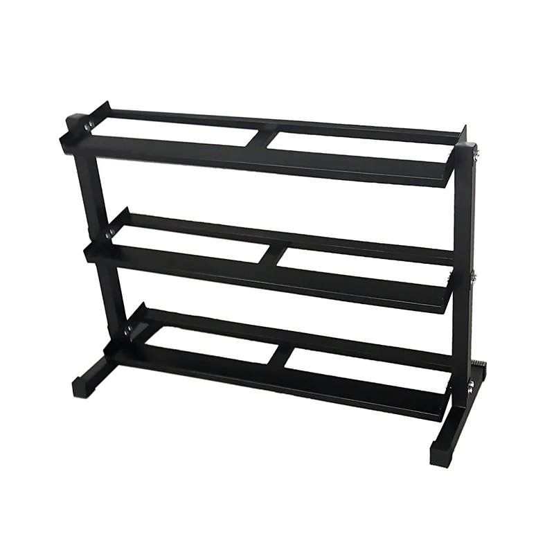 

Factory Custom Three-tier Barbell Rack Sturdy Vertical Storage Bracket Fitness Equipment Weight Rack Dumbbell Rack With Weights