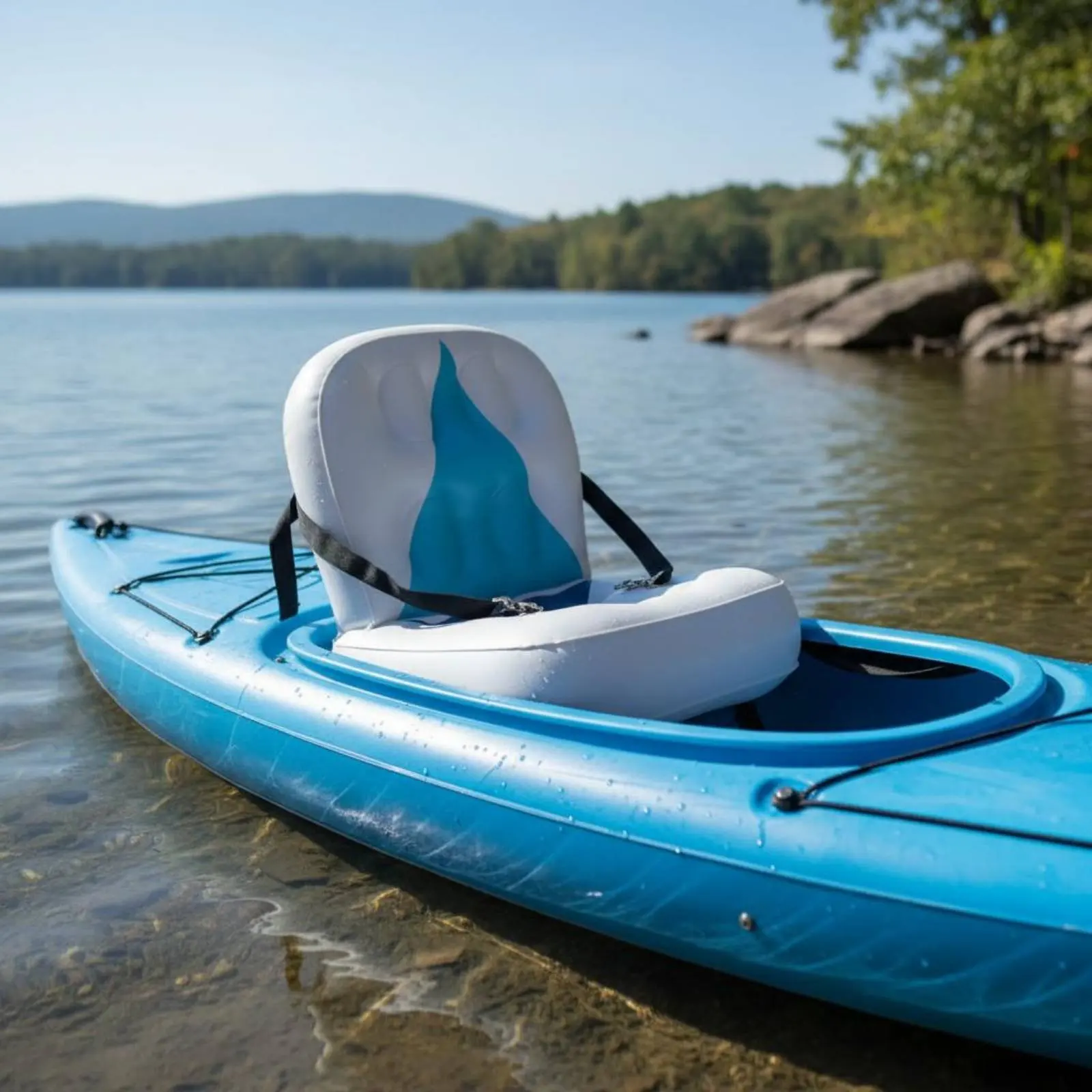 

Inflatable Kayak Seat Lightweight Inflatable Backrest Seat Kayak Backrest Cushion Shock Absorbing Water Sports Gear Anti Slip
