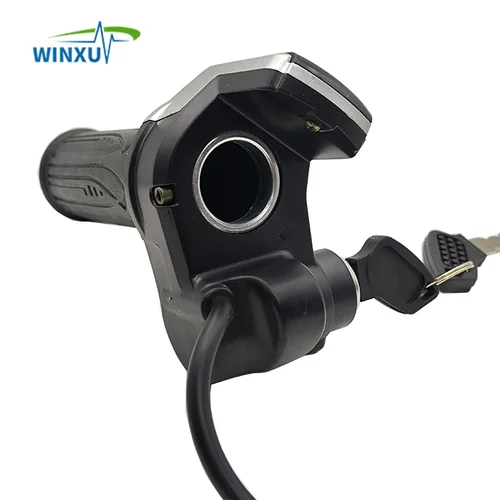 Imagen 2 del producto Controlador de velocidad del acelerador giratorio para manillar, pantalla LED de capacidad de batería, acelerador Hall, bicicleta eléctrica, Scooter, 24V, 36V, 48V, 60V