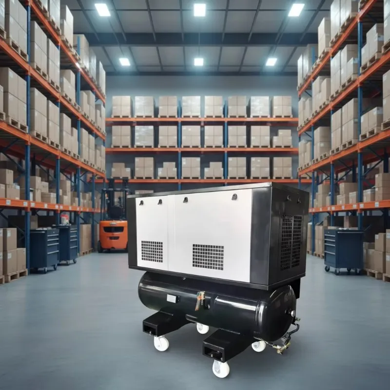 Air Cooled Motor PLC Portable Lubricated Compressor 5.5-37kW 7.5-50HP