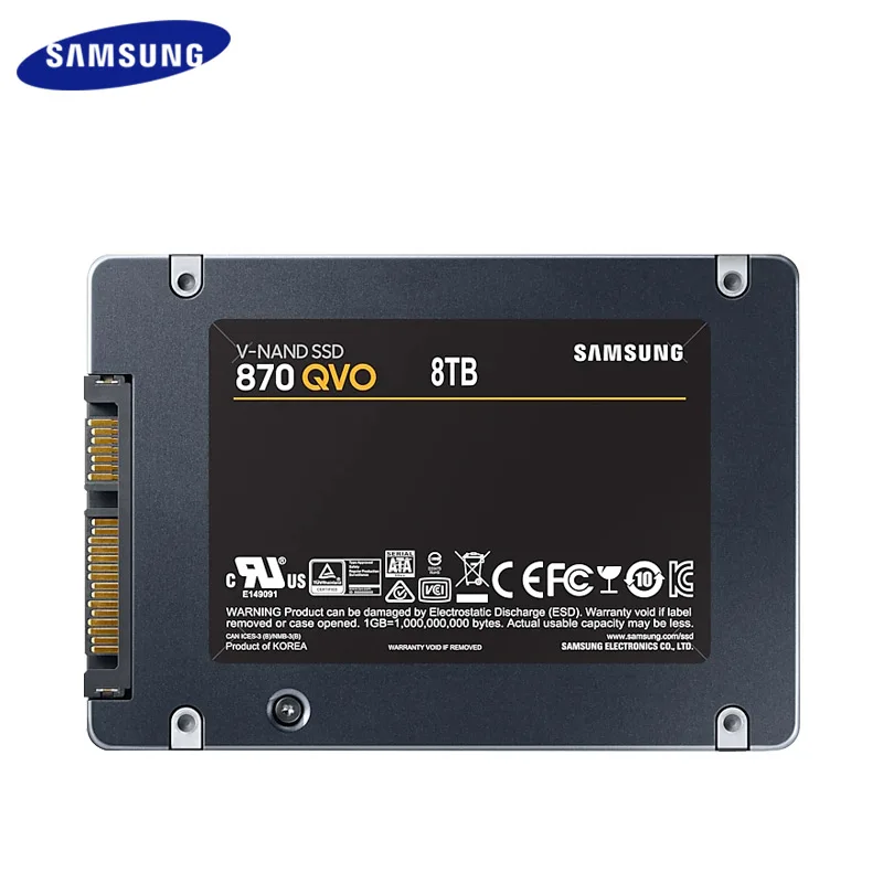 Samsung-interno ssd 870 qvo sataiii, unidade de estado sólido, ssd2tb4tb, velocidade de leitura 560 mb/s, qlc para laptop e desktop