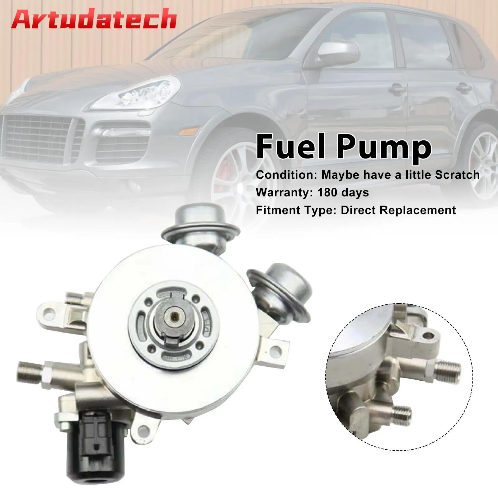 Artudatech High Pressure Fuel Pump 94811031555 Fit for Porsche Cayenne Turbo Engine 4851 2008 2009 2010 94911031572 94811031573
