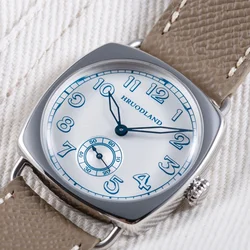 Hruodland Retro St1701 36mm Men's Automatic Mechanical Watch Square Stainless Steel Waterproof 10Bar Reloj Hombre Watches for Me