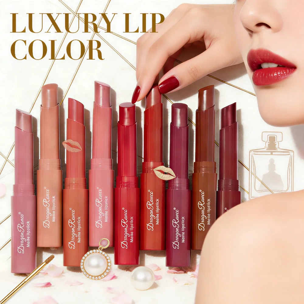 Nude Matte Lipstick Non-Fading Moisturizing Lipstick Velvet Matte Lipstick Sexy Red Velvet Lipsticks for Women Lip Cosmetics
