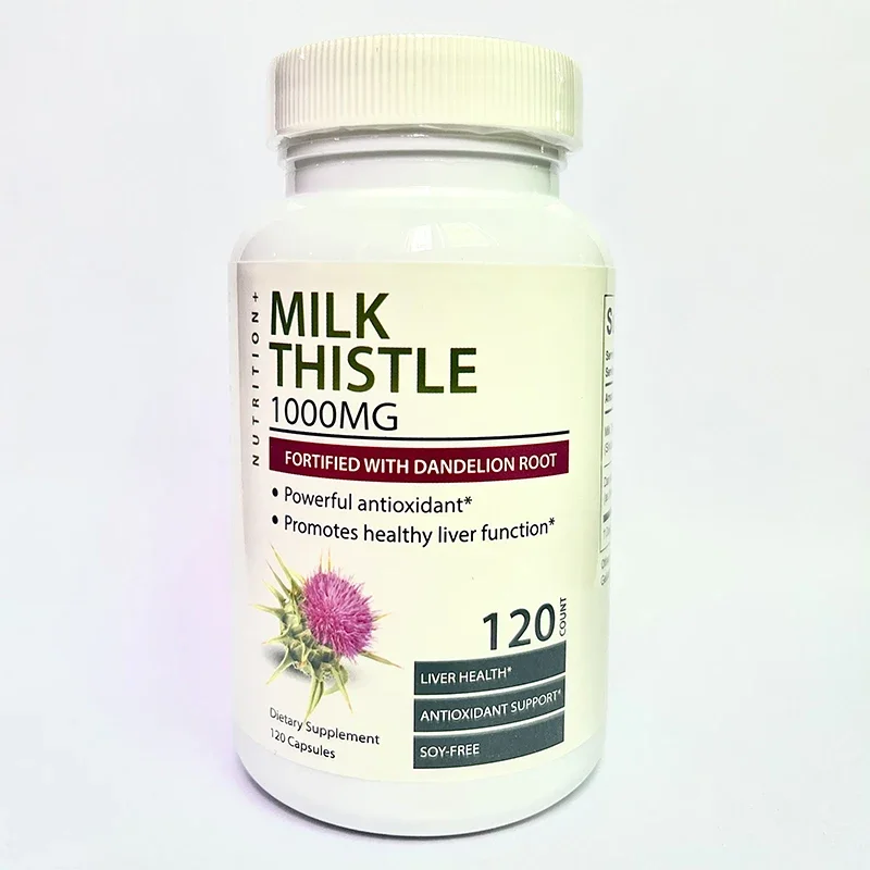 1 bottle Milk Thistle Capsules Dandelion Root Liver Supplement Liver Care Lowers Cholesterol Detoxification Promotes Digestion