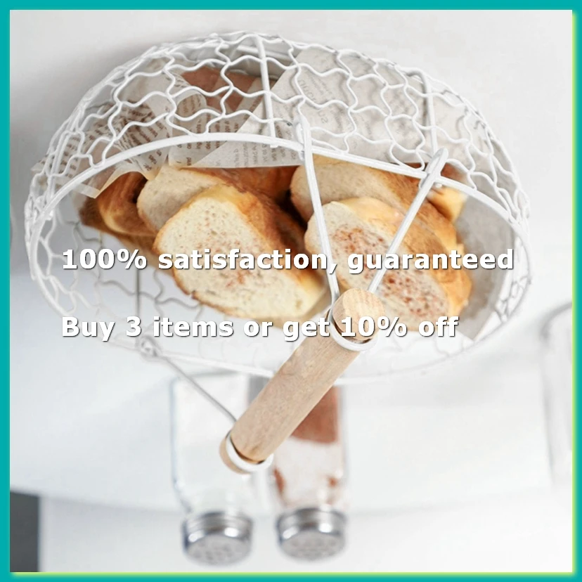 Wooden Handle Metal Retro Basket Portable Multi-Function Vegetable Fruit Egg Groceries Practical Storage Basket Organizer White