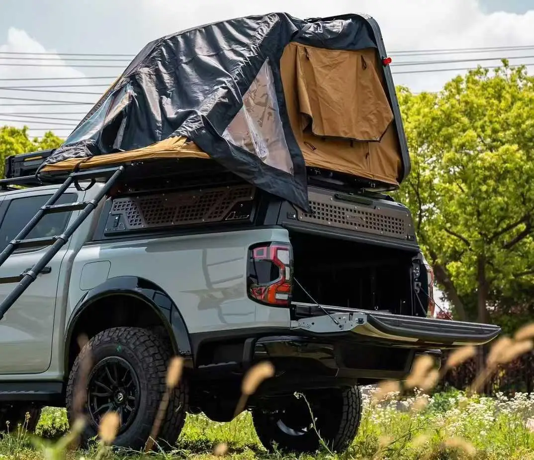 

Semi High Canopy Topper Outdoor Glass Side Door Multi Function Hard Cover Topper Canopy for Isuzu Nissan Toyota Hilux
