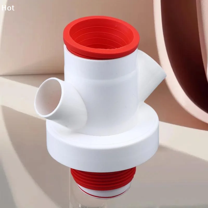 Washing Machine Drain A Three-Way Drain Distributor, A Dryer, A Drainage Pipe, A Three-Way Anti-Backflow Check Valve Connection