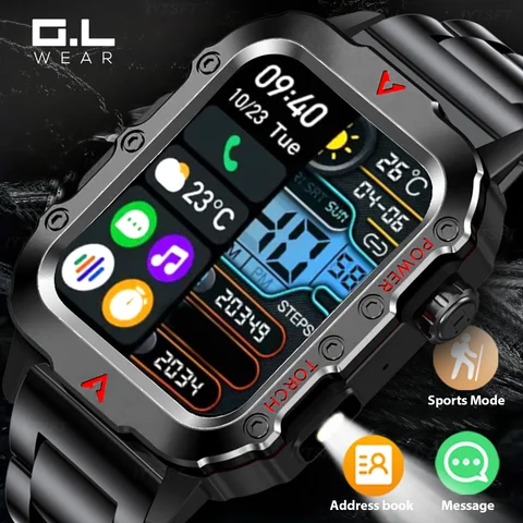 Smartwatch with LED Flashlight