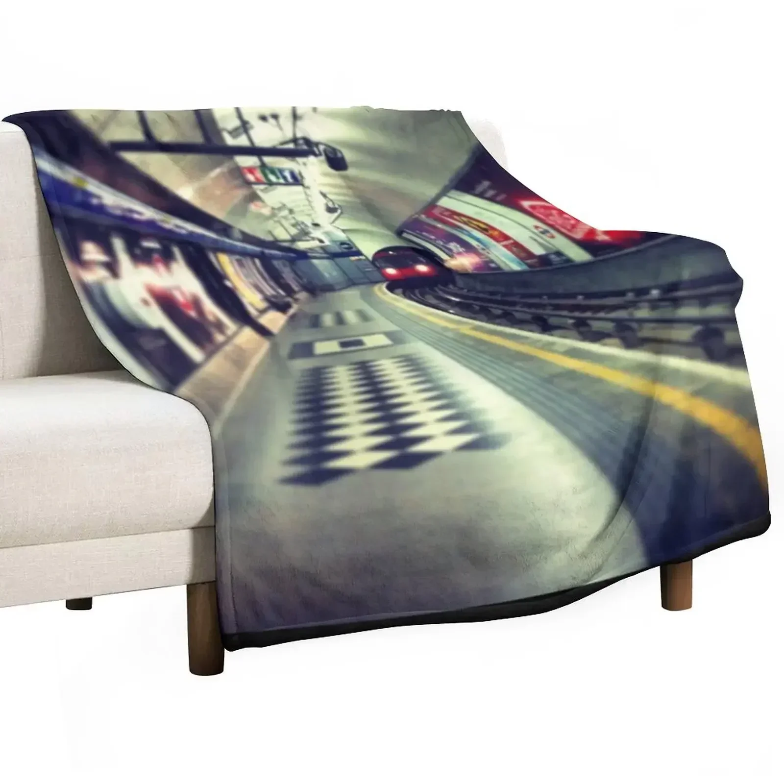 

London underground - Train coming! train lights on rails Throw Blanket Luxury Throw Soft Plaid Blankets