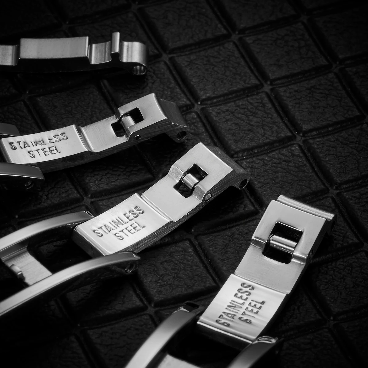 Stainless Steel Butterfly Watch Buckle 3mm 4mm 5mm 6mm Double Pull Folding Clasp Watch Strap Buttons Watchband Buckles