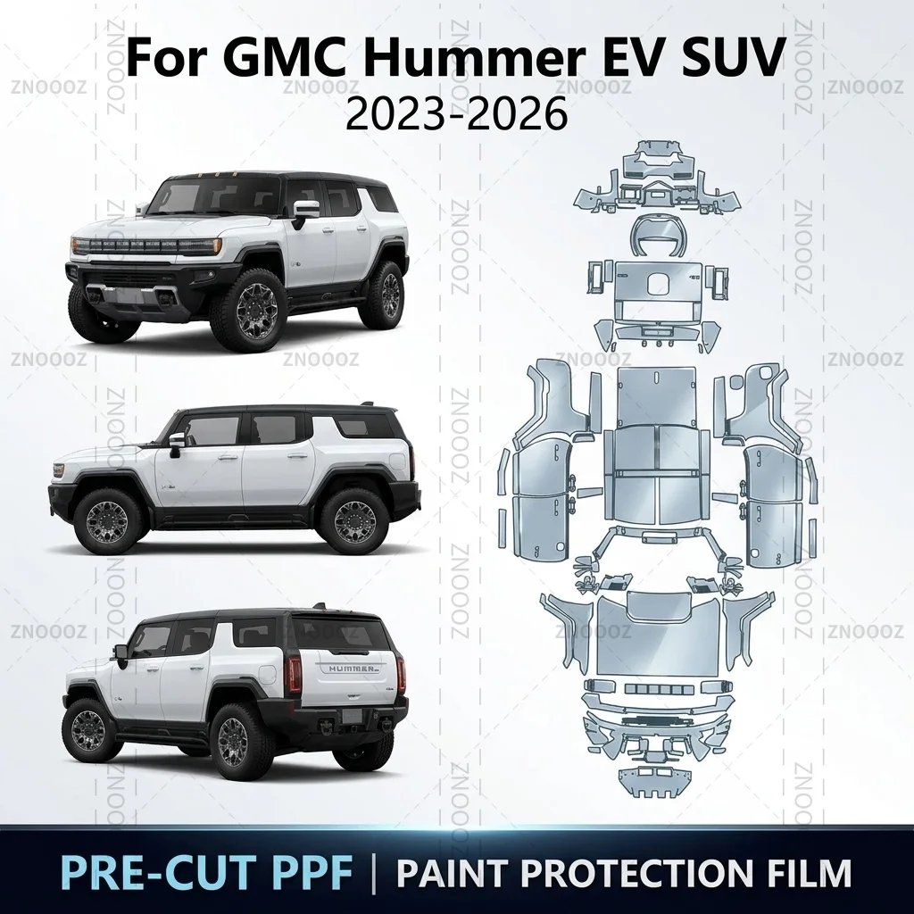 For GMC Hummer EV SUV 2023-2026 Precut PPF Paint Protection Film 8.5mil Self-Healing TPU Full Vehicle Glossy Clear Matte Black