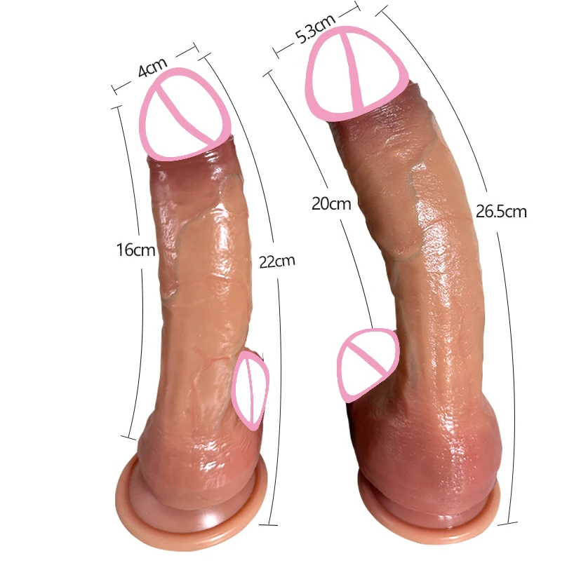 Skin Realistic Dildos Erotic Artificial Penis G-spot Simulation with Super Strong Suction Cup Dick Sex Toys for Woman Men 18