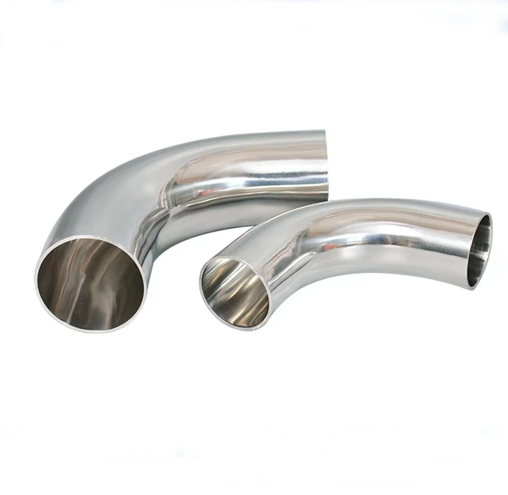 automobile exhaust pipe Stainless steel 304 elbow 90 degree sanitary welding elbow pipe connection fittings polished food grade