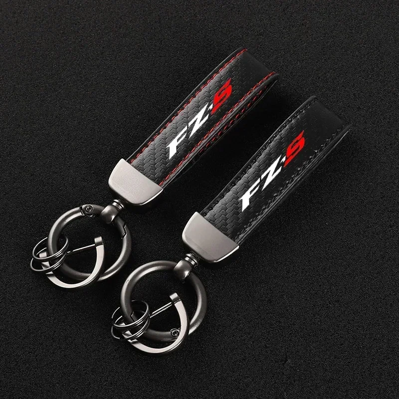 New Leather Motorcycle keychain Horseshoe Buckle Jewelry for  Yamaha FZ-S FZS 1000 FZS1000 FAZER  Accessories