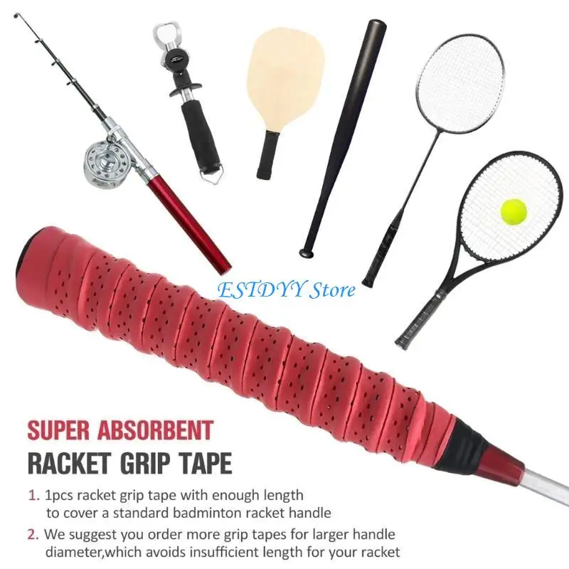 

G6DE 3Pcs Badmintons Rackets Grip Tennis Grip Head Overgrips Fishing Rod Grip Nonslip Badminton Overgrip Sweatband Wraps