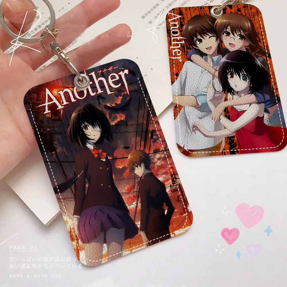 Horror Anime Another Badge Holder Keychain For Bank Business Work Card Holder Student Card Protective Case Bus Card
