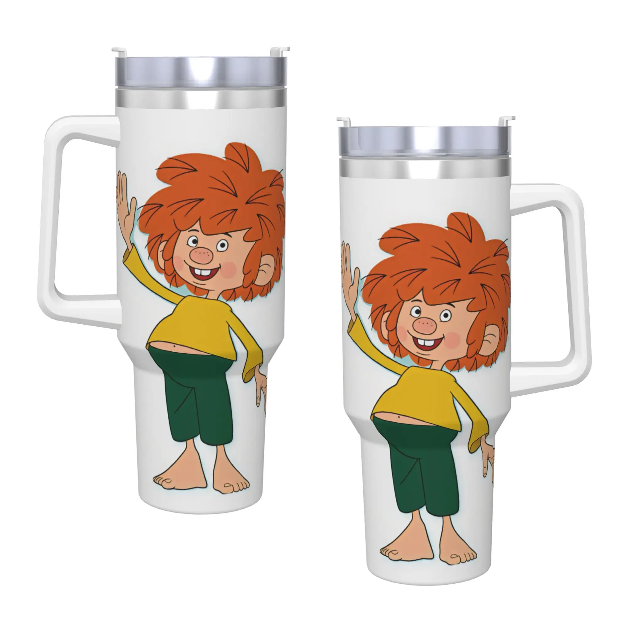 Stainless Steel Tumbler Pumuckl Thermal Mug  Insulated Cold and Hot Car Mugs Travel Graphic Water Bottle
