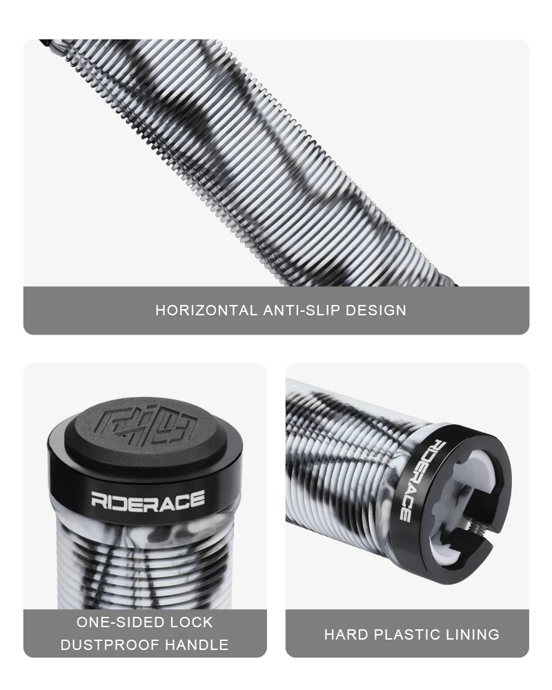 RIDERACE Mountainbike-Lenkergriffe, ergonomische MTB-Fahrradlenkerabdeckung, stoßdämpfende, rutschfeste Fahrradgriffe, lila. – Detail 10