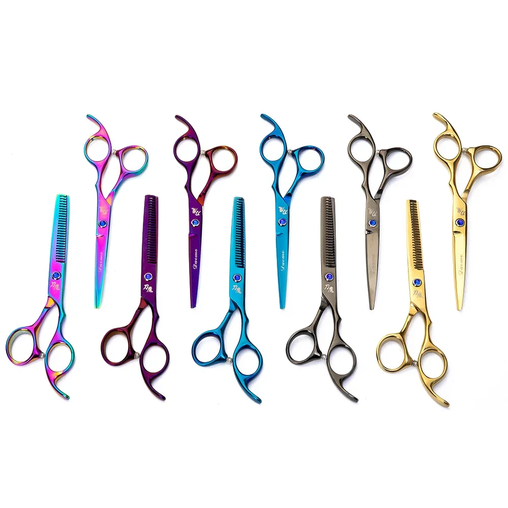 FnLune Professionelle 6,0-Zoll-Friseurschere, Friseurschere, dünne Schere, flache Schere, Friseursalon, Friseur
