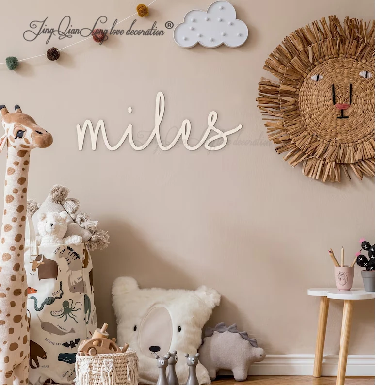 

Персонализированное имя, знак, декор, настенное искусство, детская спальня, детская комната, шрифт Гести