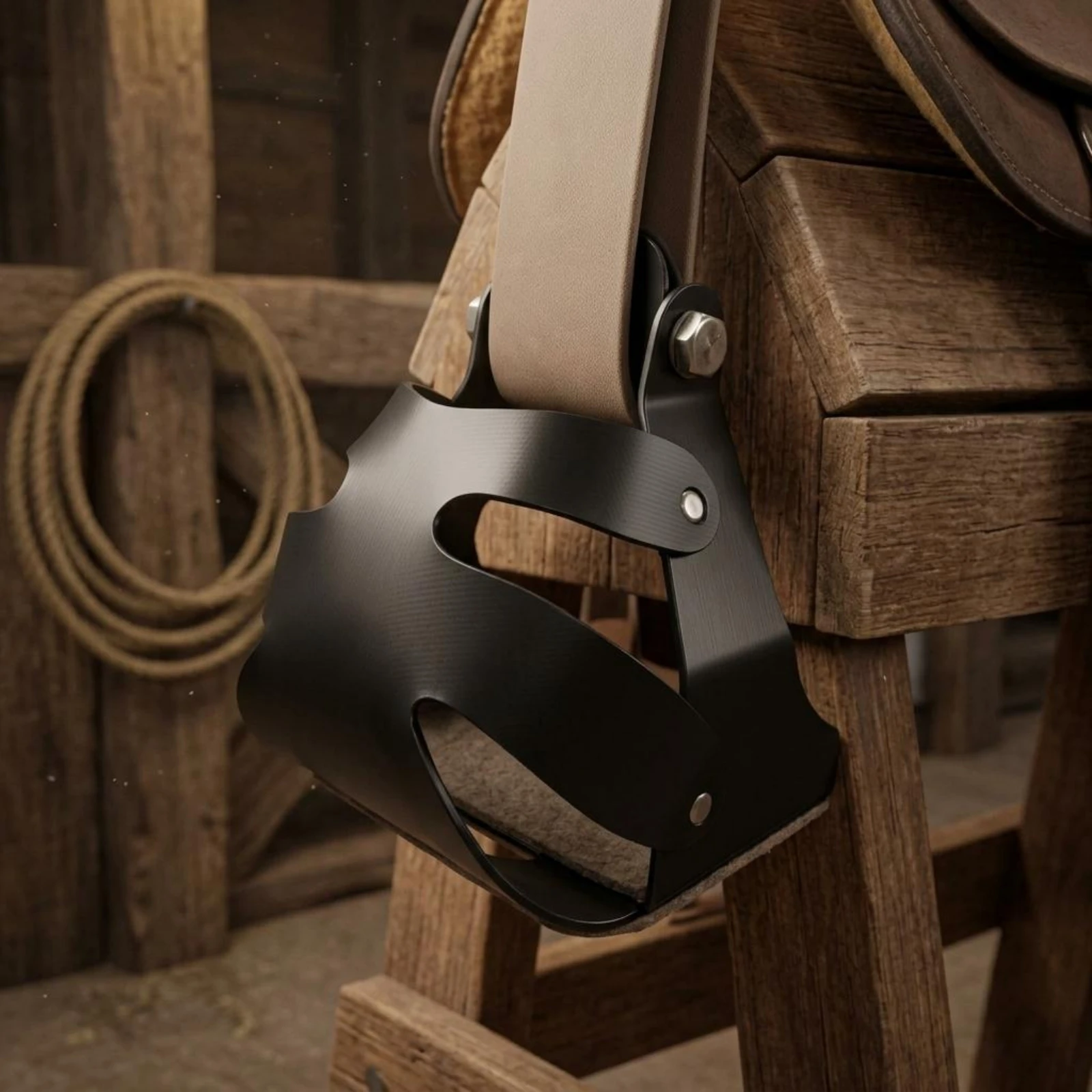 Etriers-d'equitation-western-en-aluminium-a-dessus-incurve-antiderapants-et-durables