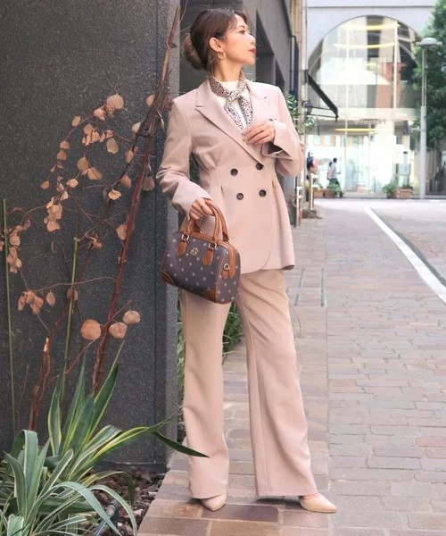 

Slim Fit Waist-Cinching Suit Set by Seino Home Red Card New Sle Women's Faionable Profional Busin Wear