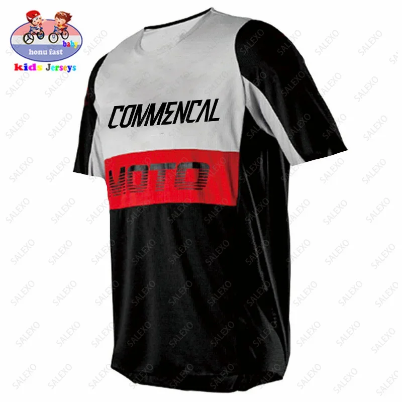 Kids Short Sleeve Motocross Jersey 2025 Children Balance Car Mountain Shirt Motorcycle Clothing Boy Girls Outdoor MTB T-Shirts