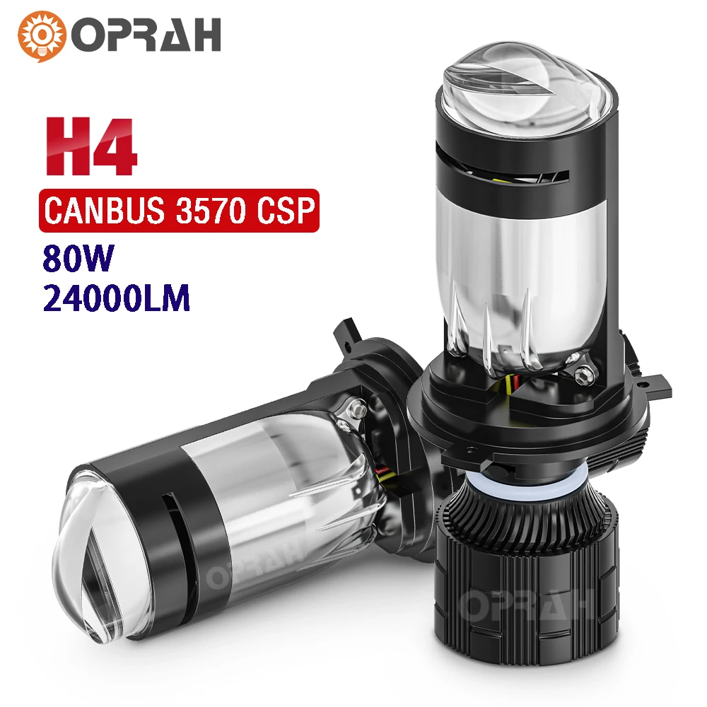 

Oprah H4 Led Projector Lens High/Low Beam Auto Lamp 24000LM 80W CANBUS 3570 CSP Car Headlight Bulbs No Error LED Automotive 12V