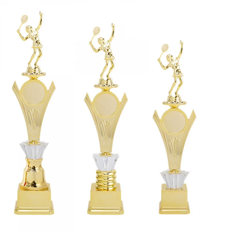Tennis and Badminton Dedicated Trophy for Customizing LOGO. Event Name and Commemorative Item.