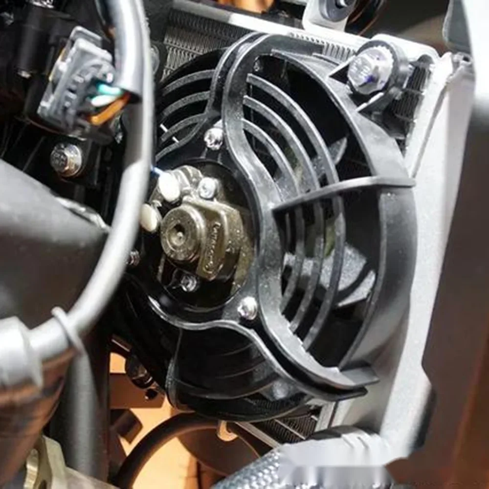 Motorcycle 12V radiator cooling fan oil cooler water cooler 4 inches suitable for Honda KAYO motorcycle ATV four-wheel off-road view 3