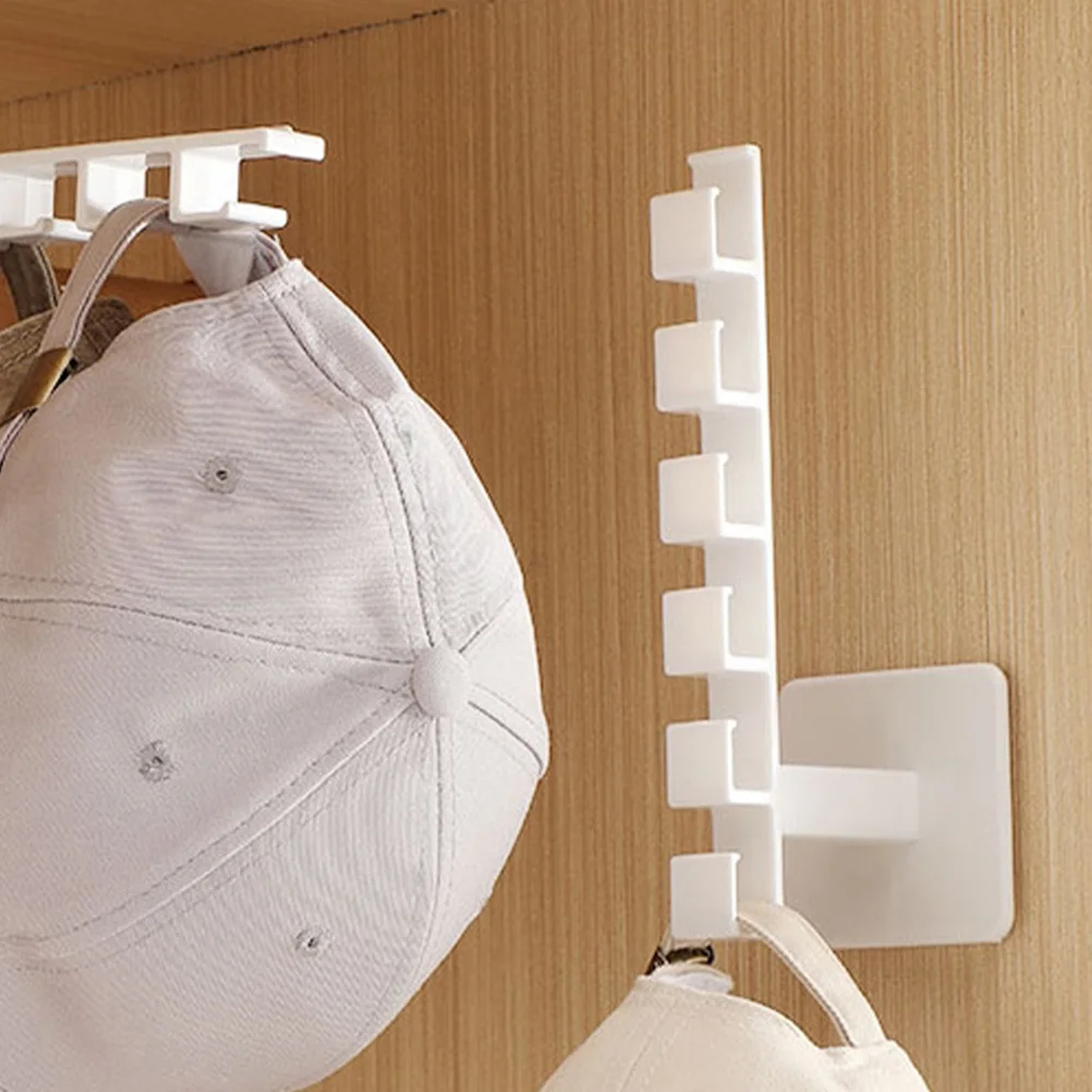 Gancho multifuncional para abrigos, gorra de béisbol, ganchos para baño, almacenamiento, toallero adhesivo blanco, 2 uds.