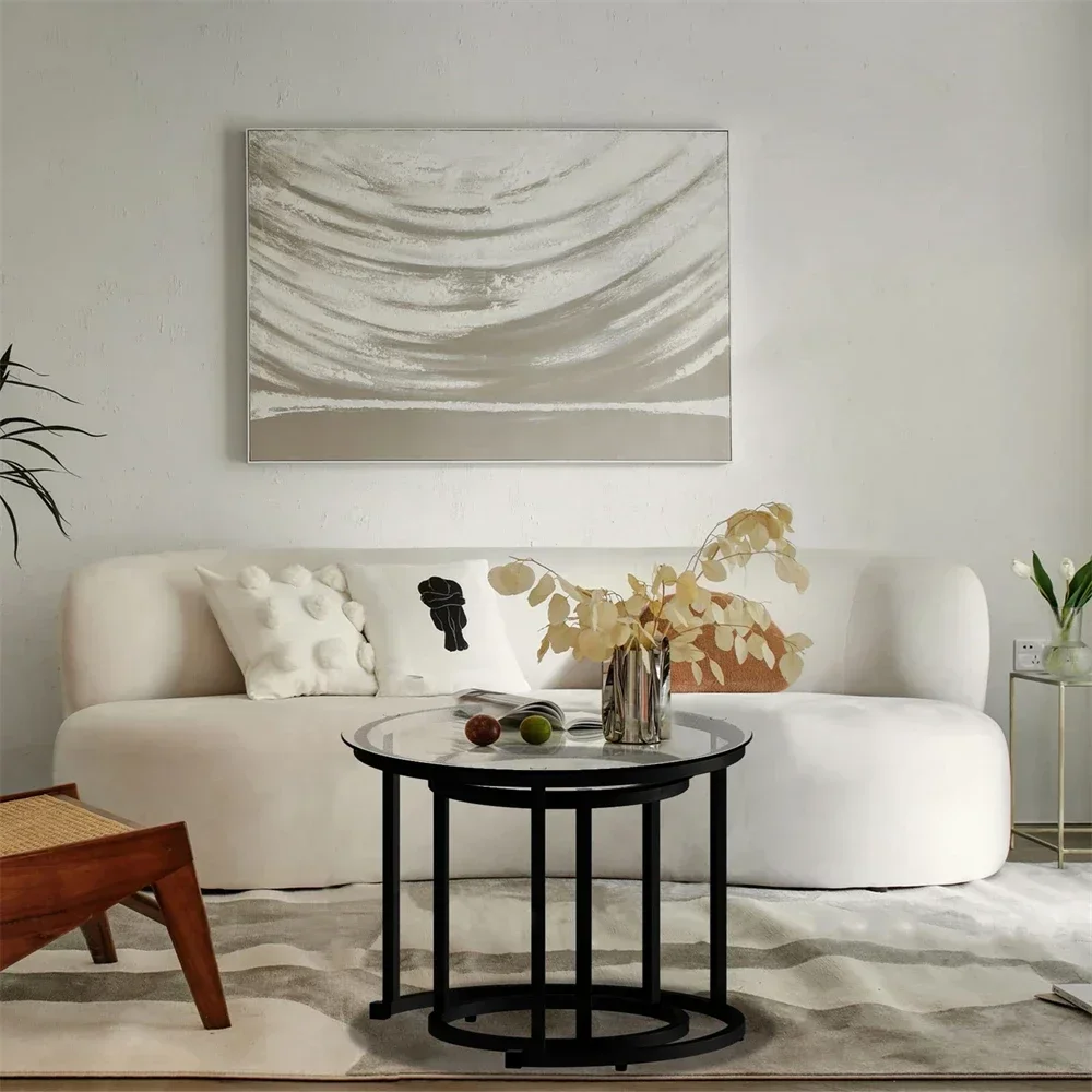 To Customized Glass Top Side Coffee Tea Table Sets Modern Simple Italian Design For Home Hotel Apartment Office Furniture Use