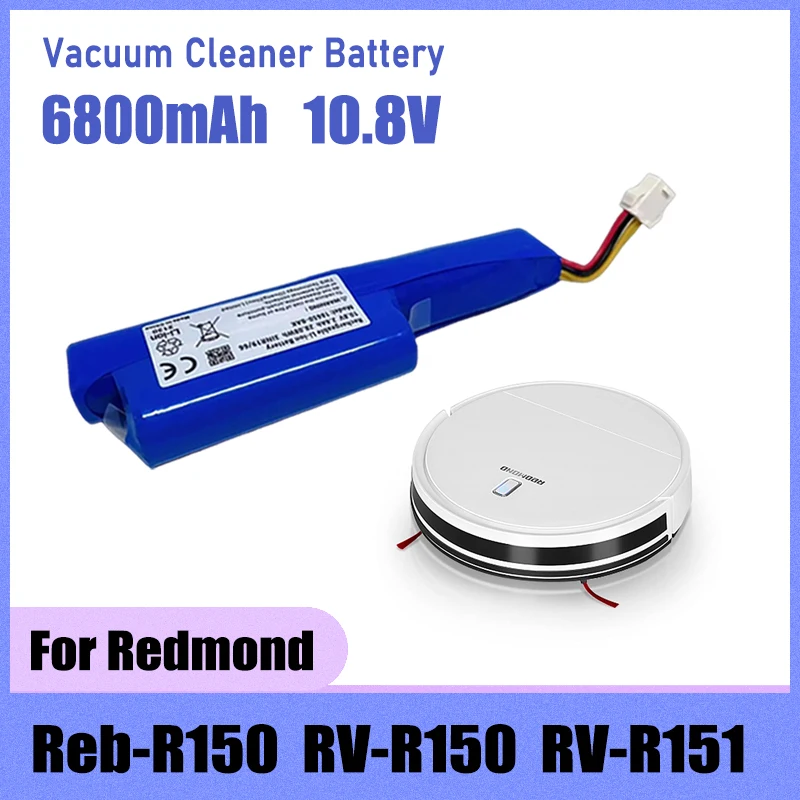 10.8V lithium-ion battery, multiple capacity options, for Redmond RV-R150 Redmond RV-R151 robot vacuum cleaner battery