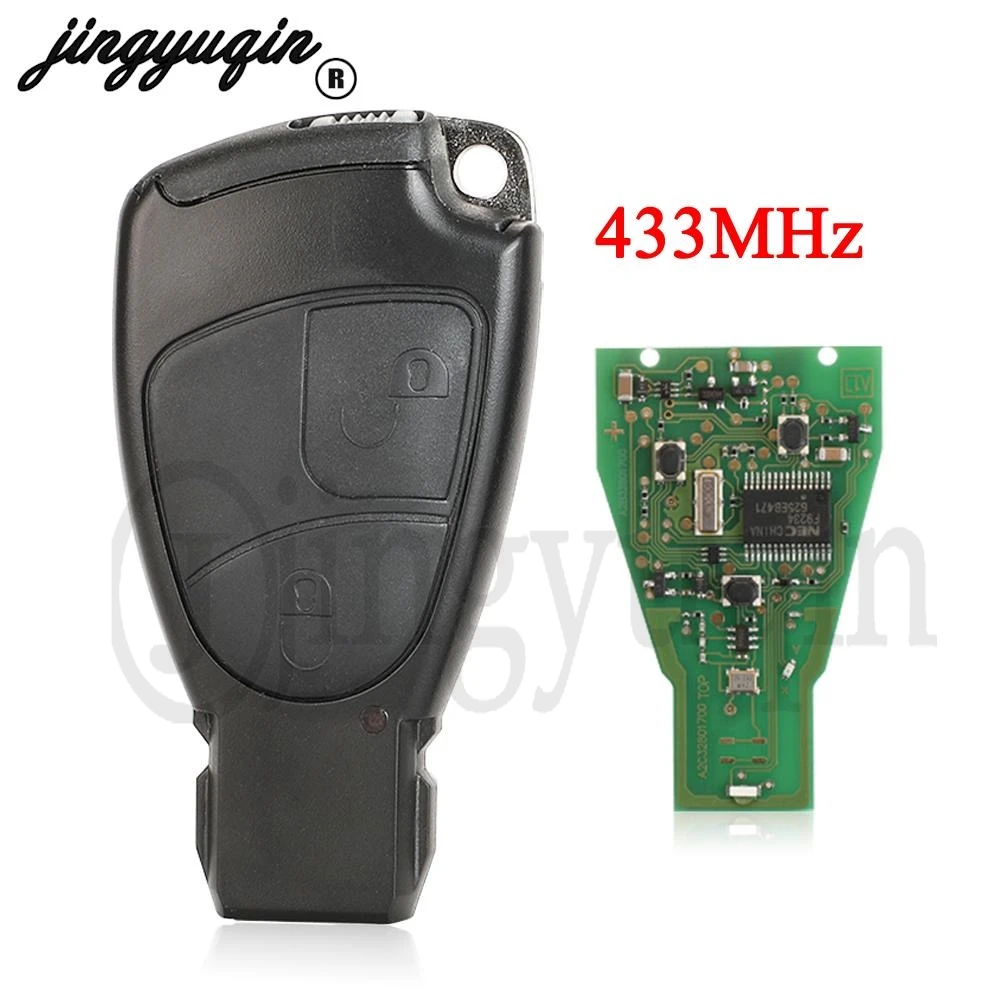 Jingyuqin 2 Button 433Mhz Smart Remote Car Key Shell For Mercedes for Benz C E ML Class Sprinter Control Circuit Board Keyless