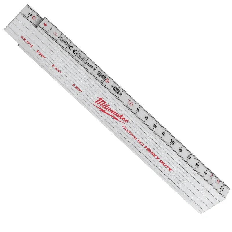 Milwaukee Faltbares Holzbearbeitungslineal 2 Meter, Tragbares Wasserfestes und Langlebiges Messwerkzeug, Manuelles Werkzeug 4932459301 – Detail 4