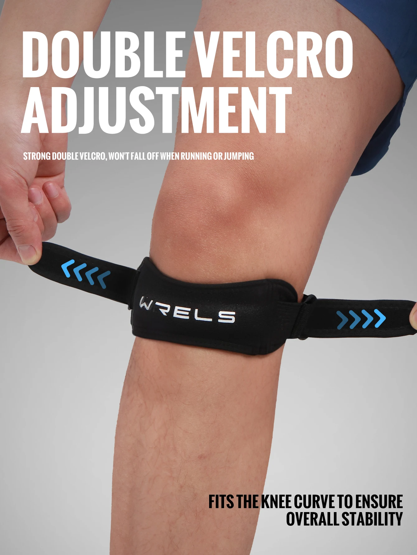 WRELS 1/2/4/6 PCS Knee Straps Breathable Adjustable Patellar Straps Pain Relief Men Women Running Basketball Knee Support Band