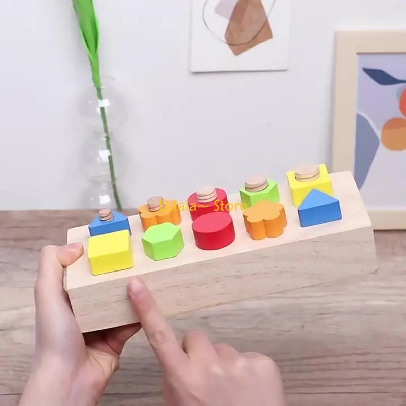 Y4QA-tablero carpintero madera para niños, tuerca tornillo juguete, bloqueo entrenamiento habilidad manual,