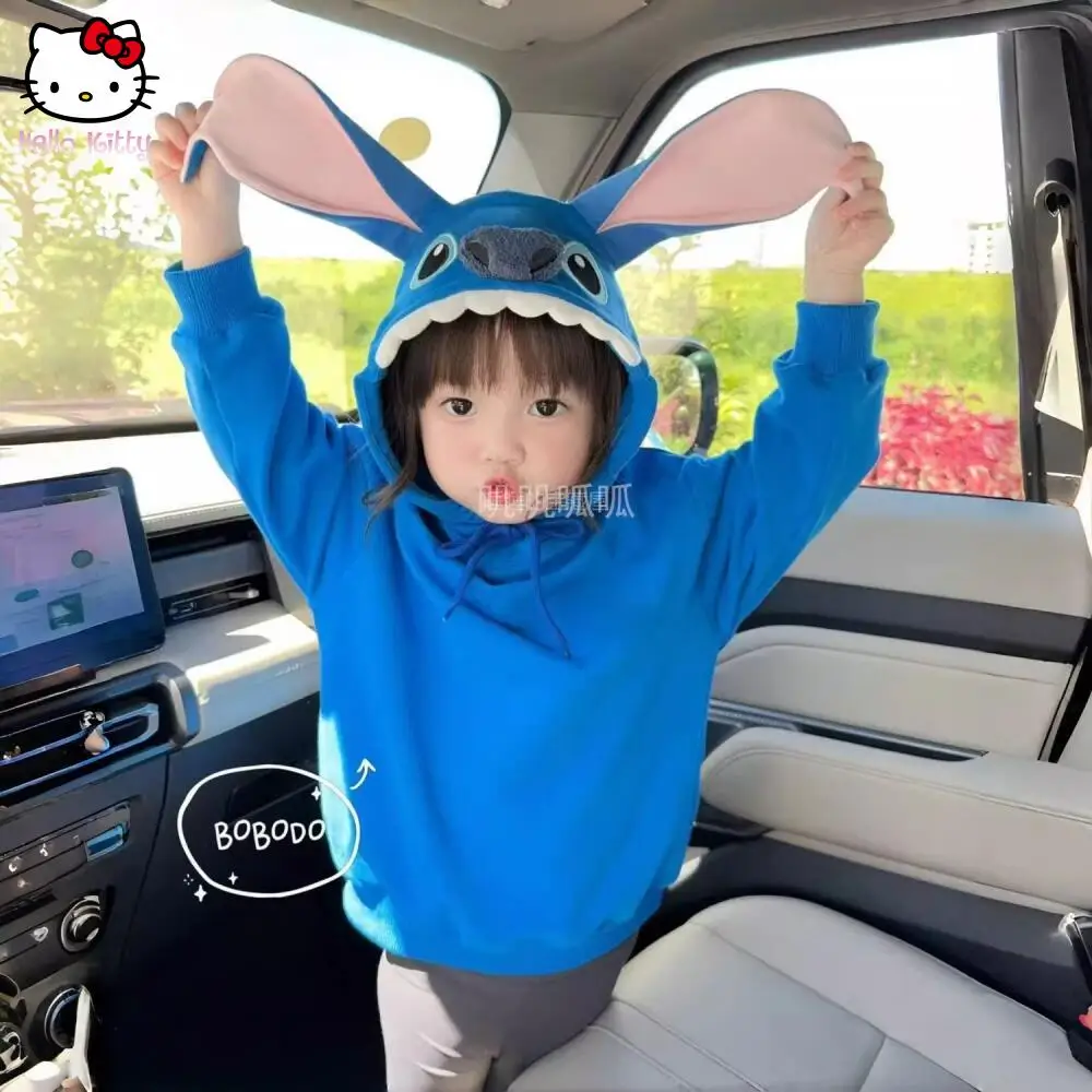 

Новый детский бархатный свитер Sanrio Hello Kitty, зима-осень, топы с капюшоном, модная повседневная новая одежда с героями мультфильмов аниме, пуловер Kawaii