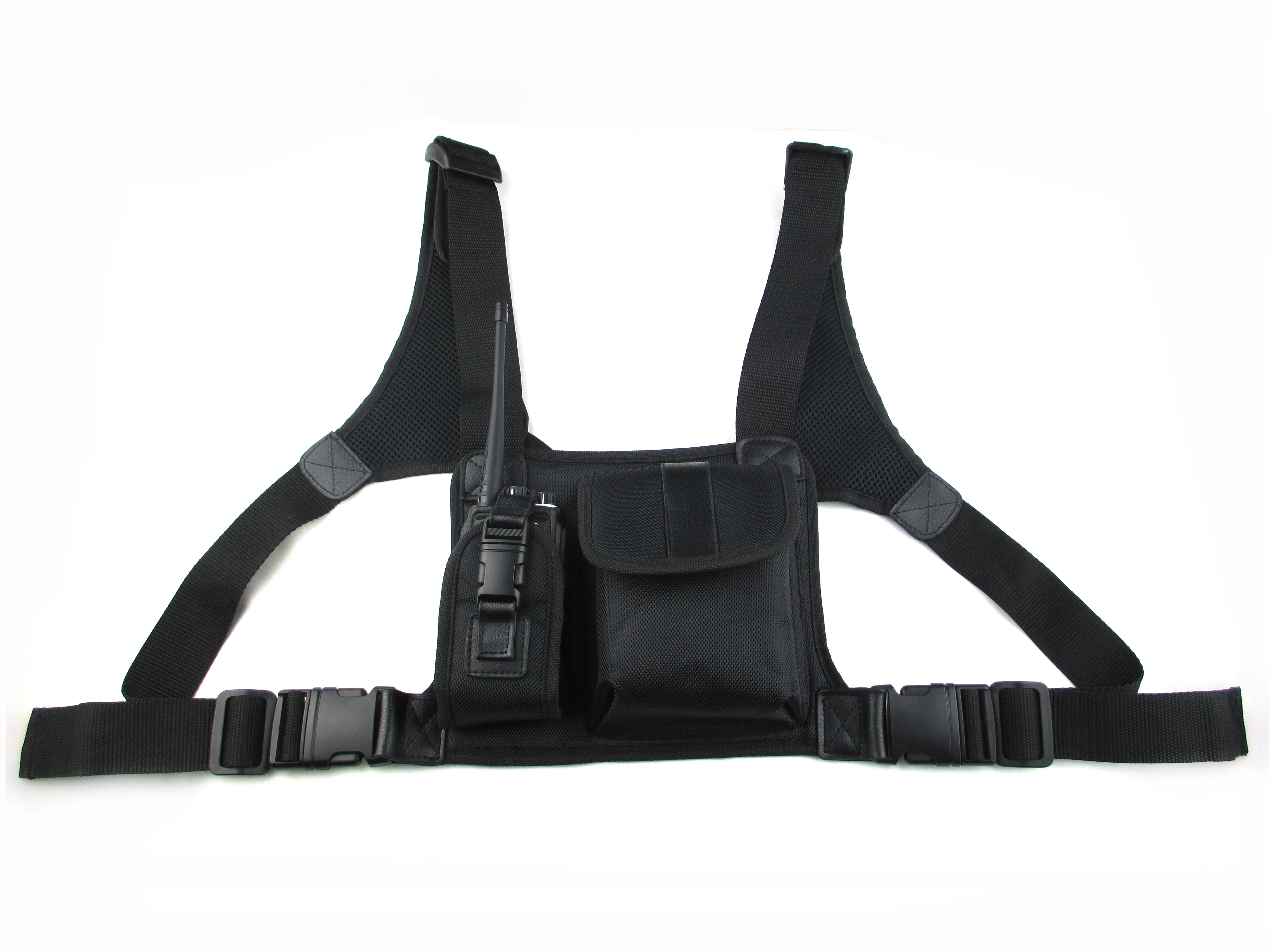 

Radio Harness Chest Front Pack Pouch Holster Vest Rig Carry Bag for Baofeng UV-5R UV-82 BF-888S TYT Motorola ICOM Walkie Talkie